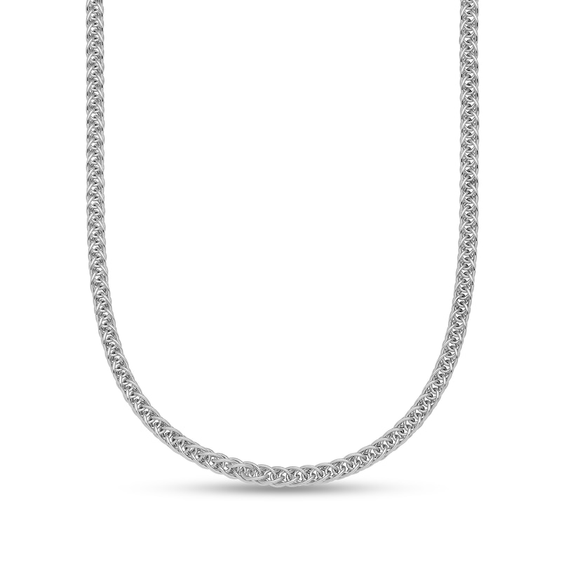 2.5mm Wheat Chain Necklace in Solid Platinum