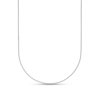 0.7mm Box Chain Necklace in Solid Platinum