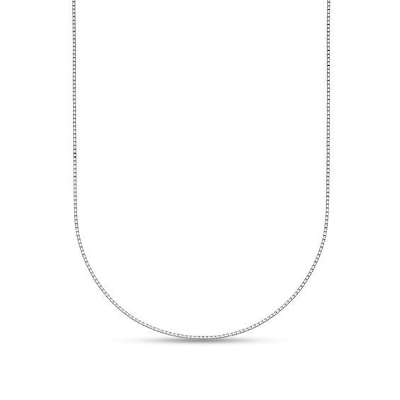 0.7mm Box Chain Necklace in Solid Platinum