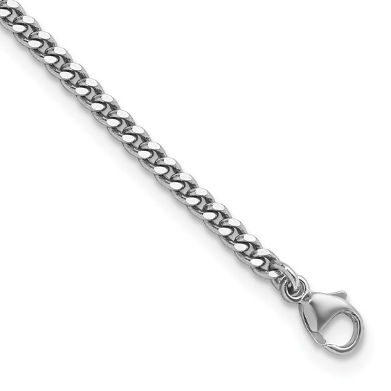 2.5mm Curb Chain Bracelet in Solid Platinum - 7.5"