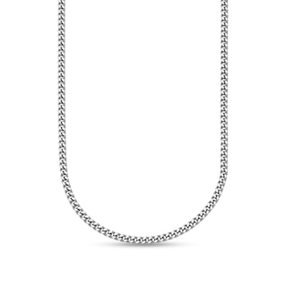 2.5mm Curb Chain Necklace in Solid Platinum