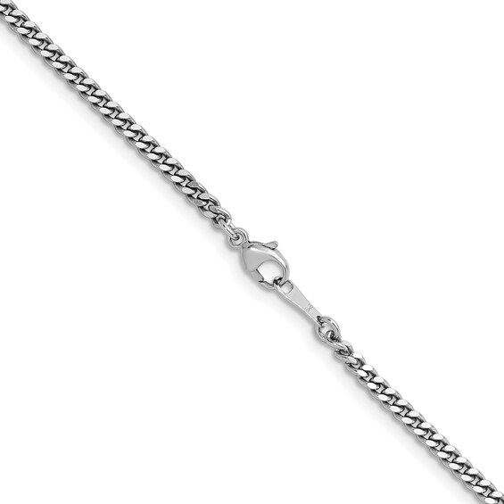 2.5mm Curb Chain Necklace in Solid Platinum