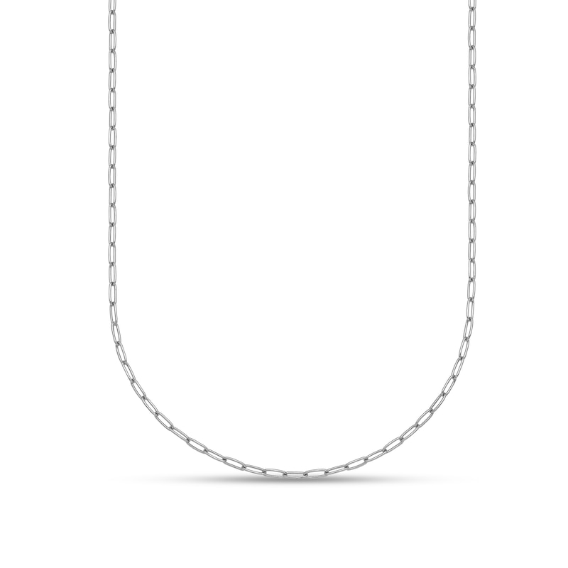 1.4mm Paper Clip Chain Necklace in Solid Platinum - 16"|Peoples Jewellers