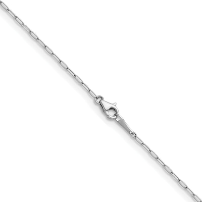 1.4mm Paper Clip Chain Necklace in Solid Platinum - 16"