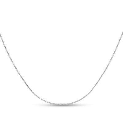 1.0mm Box Chain Necklace in Solid Platinum