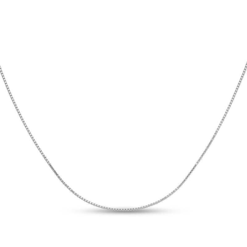 1.0mm Box Chain Necklace in Solid Platinum