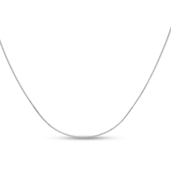 1.0mm Box Chain Necklace in Solid Platinum