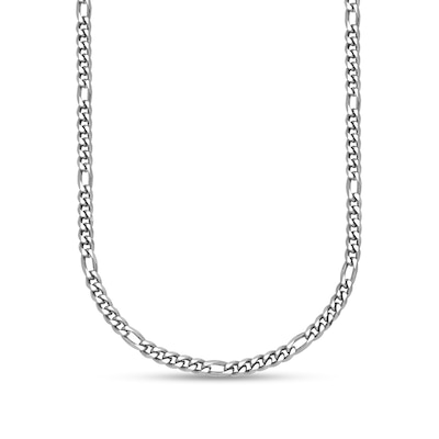 3.2mm Figaro Chain Necklace in Solid Platinum