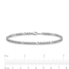 Thumbnail Image 2 of 3.2mm Figaro Chain Bracelet in Solid Platinum - 8"