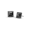 Vera Wang Men Black Spinel and 0.22 CT. T.W. Black Diamond Stud Earrings in Sterling Silver with Black Rhodium