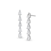 Thumbnail Image 0 of 1.50 CT. T.W. Pear-Shaped Certified Lab-Created Diamond Linear Drop Earrings in 14K White Gold (F/SI2)