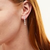 Thumbnail Image 1 of 1.50 CT. T.W. Pear-Shaped Certified Lab-Created Diamond Linear Drop Earrings in 14K White Gold (F/SI2)