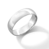 Men's 6.0mm Comfort-Fit Wedding Band in Sterling Silver