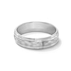 Thumbnail Image 1 of Men's 6.0mm Hammered Comfort-Fit Wedding Band in Sterling Silver