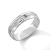 Thumbnail Image 3 of Men's 6.0mm Hammered Comfort-Fit Wedding Band in Sterling Silver