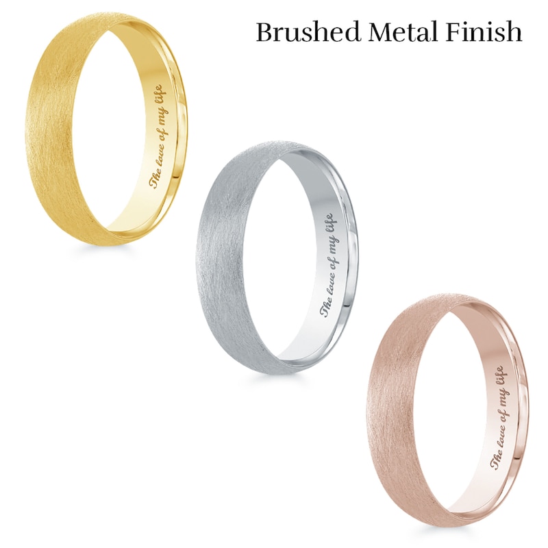 Main Image 2 of Men's 5.0mm Comfort-Fit Wedding Band in 10K Gold - Size 9