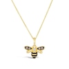 Thumbnail Image 0 of Le Vian® 0.12 CT. T.W. Chocolate Diamond® and Nude Diamond™ with Enamel Bee Pendant in 14K Honey Gold™ - 19”