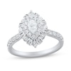 Thumbnail Image 0 of 0.95 CT. T.W. Marquise Diamond Double Shadow Frame Engagement Ring in 14K White Gold