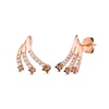 Thumbnail Image 0 of Le Vian® 0.42 CT. T.W. Chocolate Diamond® and Nude Diamond™ Shooting Star Earrings in 14K Strawberry Gold®