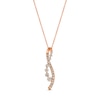 Thumbnail Image 1 of Le Vian® 0.87 CT. T.W. Nude Diamond™ Swirl Pendant in 14K Strawberry Gold®