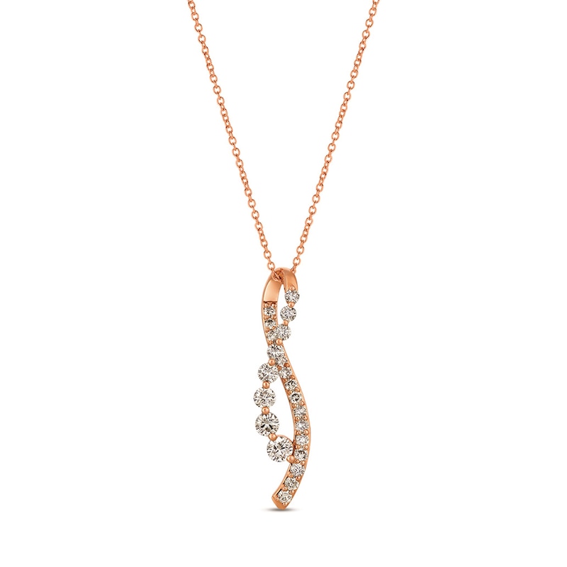 Le Vian® 0.87 CT. T.W. Nude Diamond™ Swirl Pendant in 14K Strawberry Gold®|Peoples Jewellers