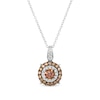 Le Vian® Chocolatier® 0.47 CT. T.W. Chocolate Diamond® and Vanilla Diamond® Double Frame Pendant in 14K Vanilla Gold®