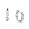 Thumbnail Image 1 of 1.00 CT. T.W. Certified Lab-Created Diamond Four Stone Hoop Earrings in 10K White Gold (F/SI2)