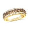 Thumbnail Image 0 of Le Vian® 1.33 CT. T.W. Chocolate Diamond® and Nude Diamond™ Multi-Row Ring in 14K Honey Gold™