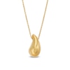 Thumbnail Image 0 of Italian Gold Teardrop Pendant in Sculpted Hollow 14K Gold - 17”