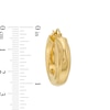 Thumbnail Image 1 of Italian Gold 14.0mm Round Twist Hoop Earrings in Sculpted Hollow 14K Gold