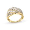 Thumbnail Image 0 of 1.50 CT. T.W. Diamond Multi-Row Cascading Wave Ring in 10K Gold