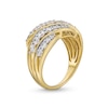 Thumbnail Image 2 of 1.50 CT. T.W. Diamond Multi-Row Cascading Wave Ring in 10K Gold