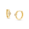 Thumbnail Image 0 of Diamond Accent Cluster Huggie Hoop Earrings in 10K Gold