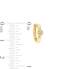 Thumbnail Image 2 of Diamond Accent Cluster Huggie Hoop Earrings in 10K Gold