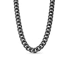 Vera Wang Men 4.45 CT. T.W. Black Diamond Curb Chain Necklace in Sterling Silver with Black Ruthenium - 20"