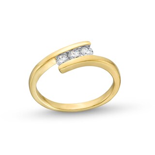 0.30 CT. T.W. Diamond Trio Bypass Ring in 10K Gold