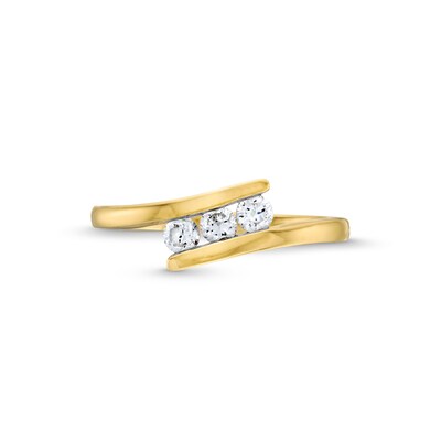 0.30 CT. T.W. Diamond Trio Bypass Ring in 10K Gold