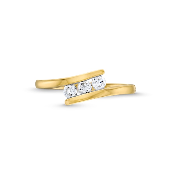 0.30 CT. T.W. Diamond Trio Bypass Ring in 10K Gold