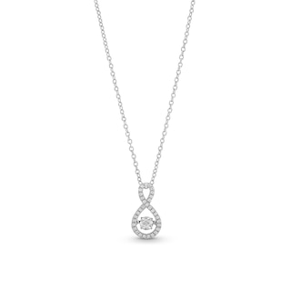 Unstoppable Love™ 0.15 CT. T.W. Diamond Infinity Pendant in Sterling Silver