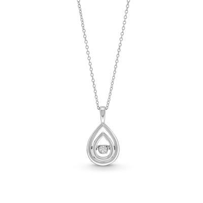 Unstoppable Love™ Diamond Accent Double Teardrop Pendant in Sterling Silver