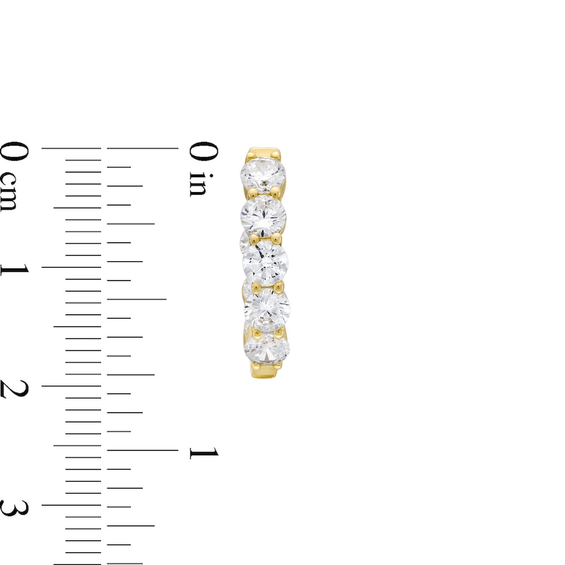 3.00 CT. T.W. Certified Lab-Created Diamond Inside-Out Hoop Earrings in 14K Gold (F/SI2)