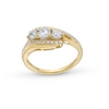 Thumbnail Image 0 of 0.50 CT. T.W. Diamond Past Present Future® Miracle Bypass Shank Engagement Ring in 10K Gold