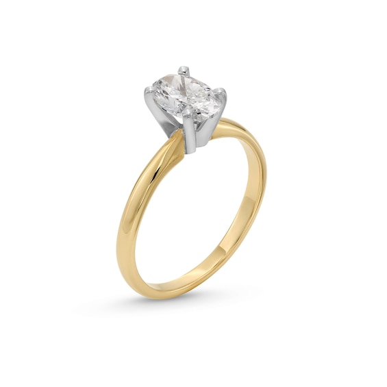 1.00 CT. Oval Certified Diamond Solitaire Engagement Ring in 14K Gold (I/I1)