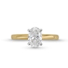 Thumbnail Image 4 of 1.00 CT. Oval Certified Diamond Solitaire Engagement Ring in 14K Gold (I/I1)