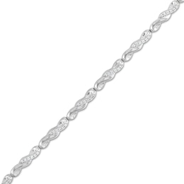 0.30 CT. T.W. Diamond Twist Link Bracelet in Sterling Silver