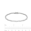 Thumbnail Image 3 of 0.30 CT. T.W. Diamond Twist Link Bracelet in Sterling Silver