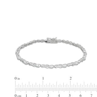 0.30 CT. T.W. Diamond Twist Link Bracelet in Sterling Silver