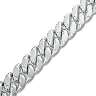 Previously Owned - Diamond-Cut 10.7mm Cuban Curb Chain Bracelet in Solid Sterling Silver  - 8.5"