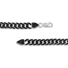 Thumbnail Image 2 of Previously Owned - Men's 0.75 CT. T.W. Black Diamond Cuban Curb Chain Necklace in Sterling Silver – 22"