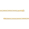 Previously Owned - 3.3mm Diamond-Cut Figaro Chain Necklace in Hollow 10K Gold - 22"